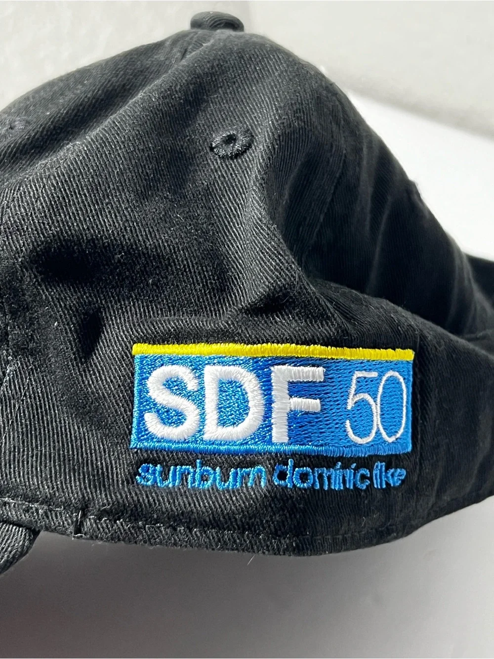 Newhattan SDF 50 Sunburn Dominica Adjustable Dad Hat Cap Black NWT One Size
